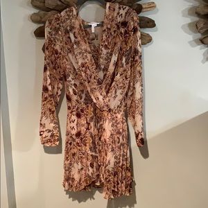 BCBGeneration floral pink, gray, gold sparkle